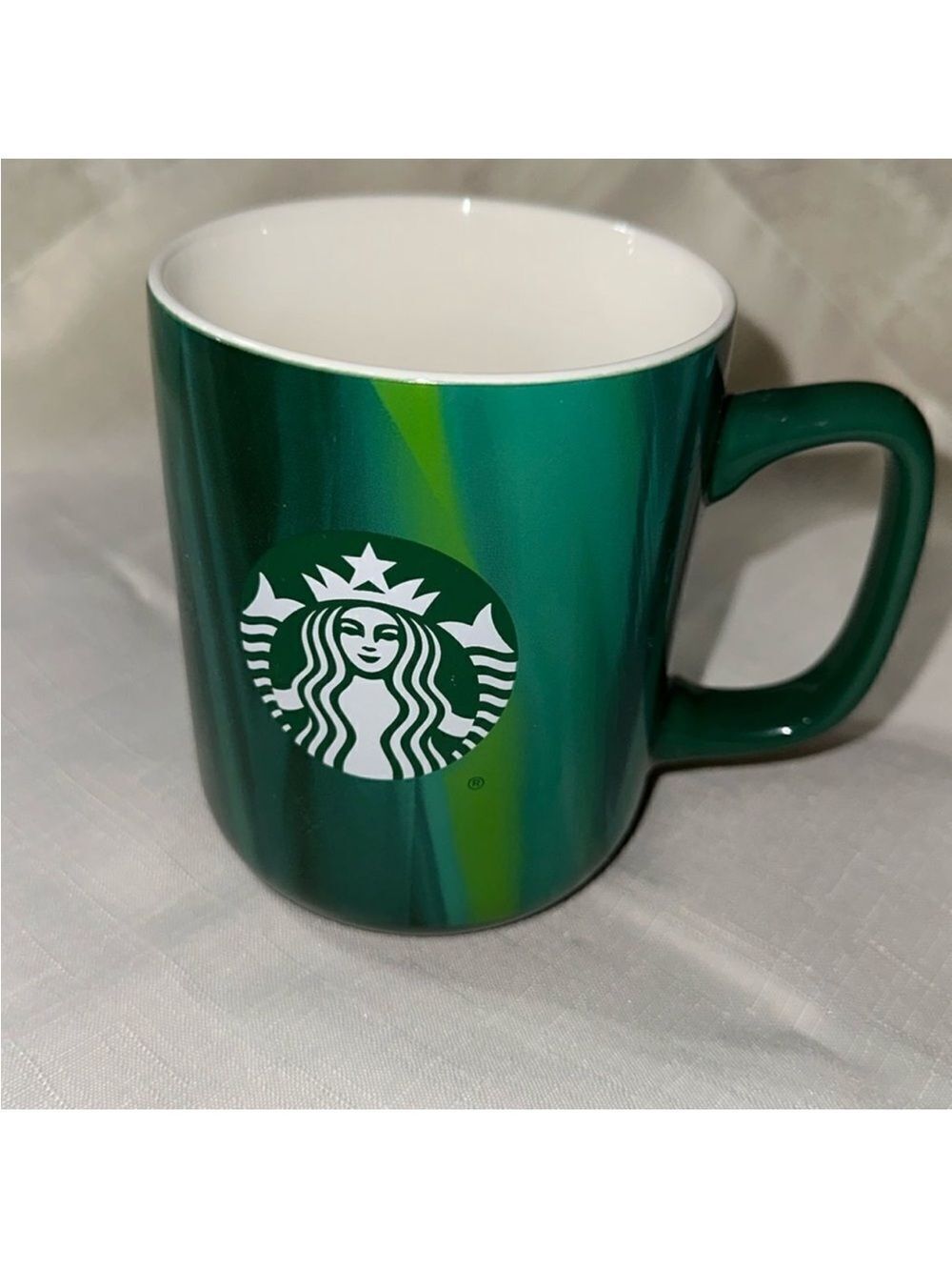 Starbucks 15 oz 443 ml Teal Green White SB Logo Coffee Tea Mug